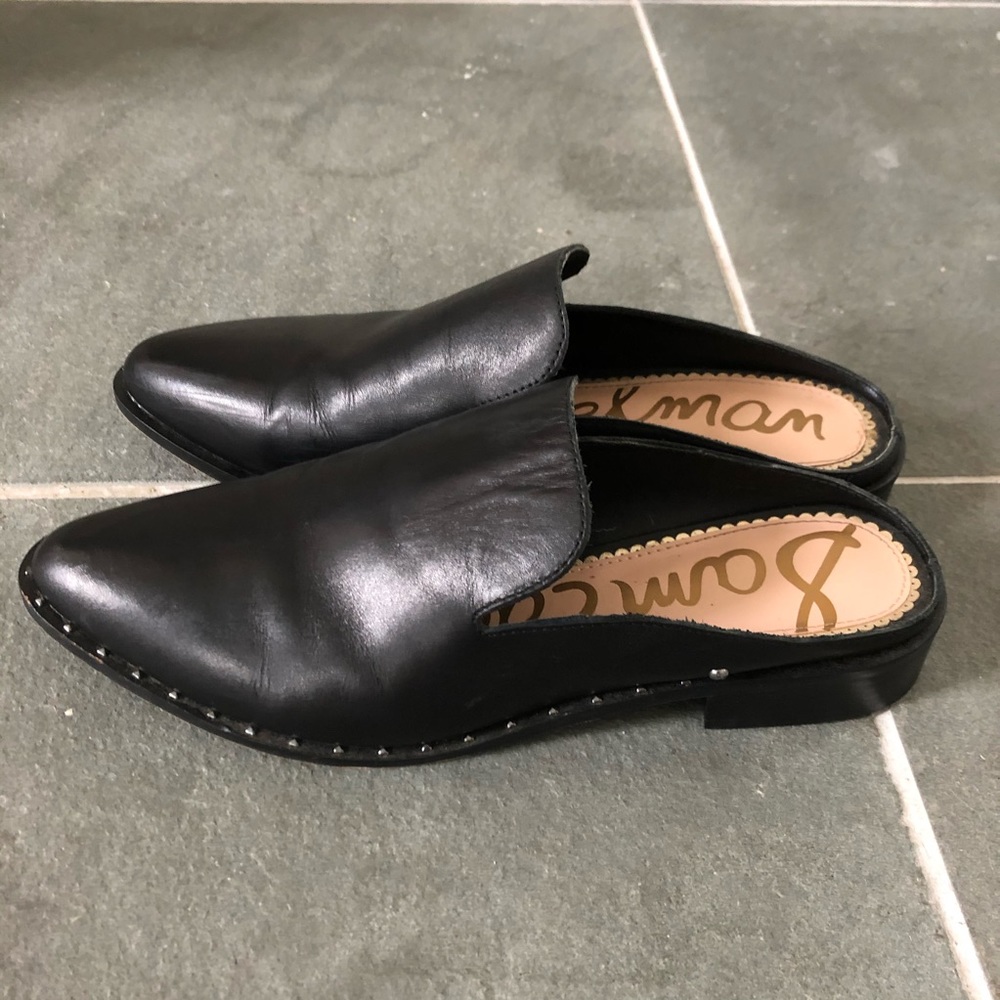 Sam Edelman Lewellyn Black Leather Mule Size 8.5